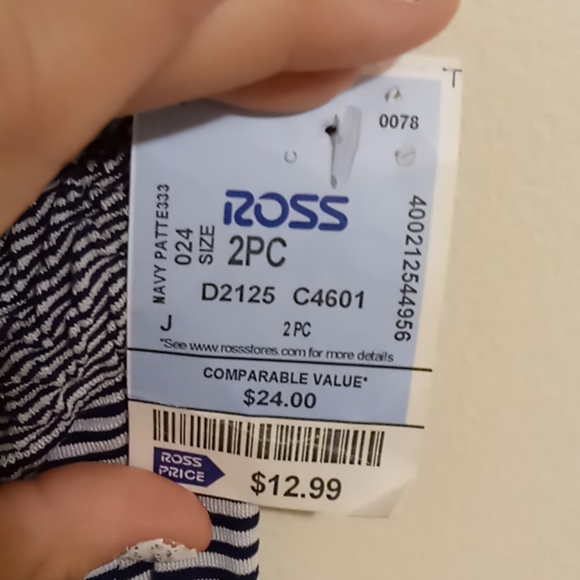 NWT Navy striped dress - Picture 2 of 2